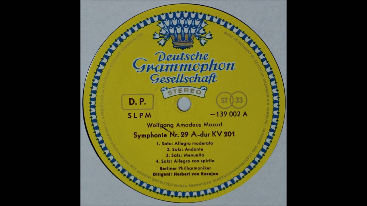 Mozart, Symphony No 29 , Herbert von Karajan,cond