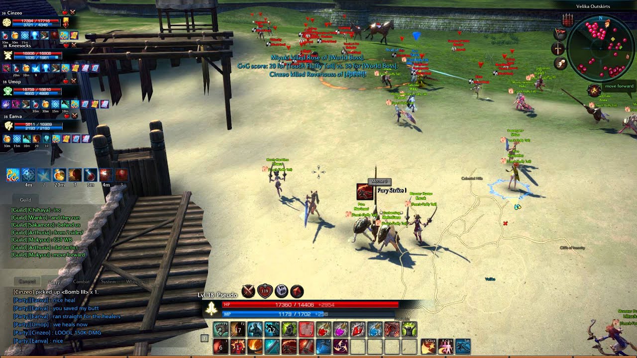 [TERA] TFT vs World Boss Wave 1 1080p HD