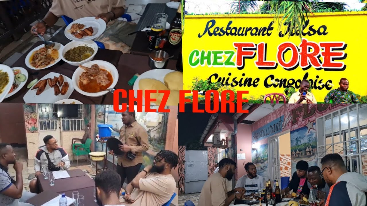 Travel vlog#  Restaurant Chez flore avec les amis Kinshasa 2023