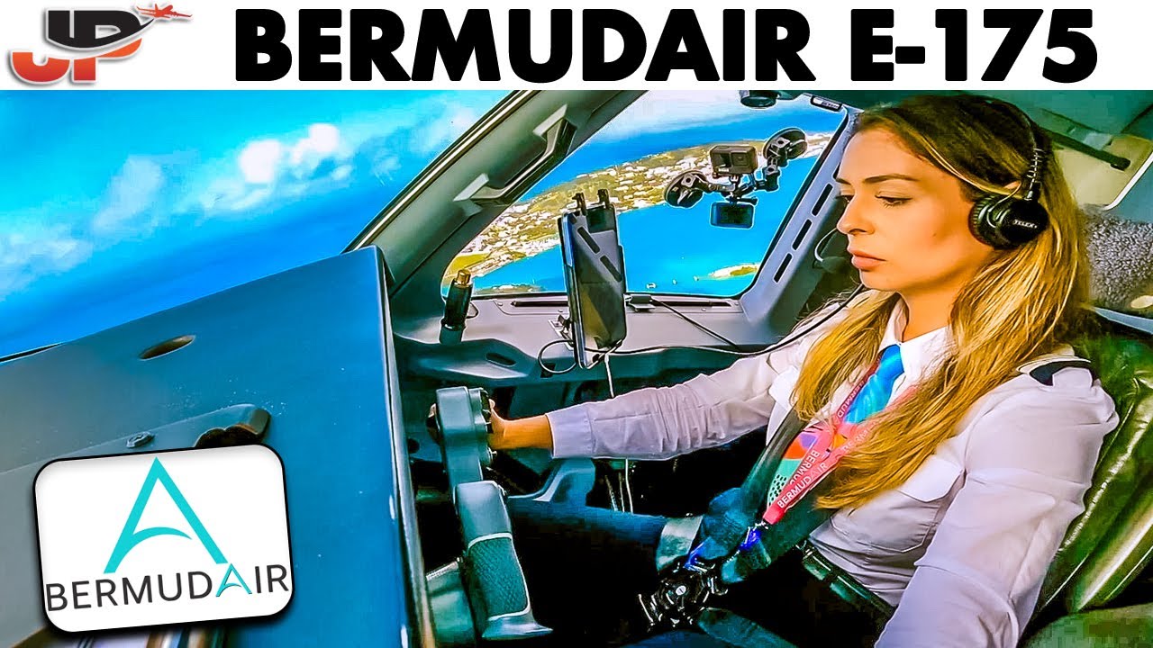 BermudAir Embraer 175 Cockpit Bermuda to Ft Lauderdale