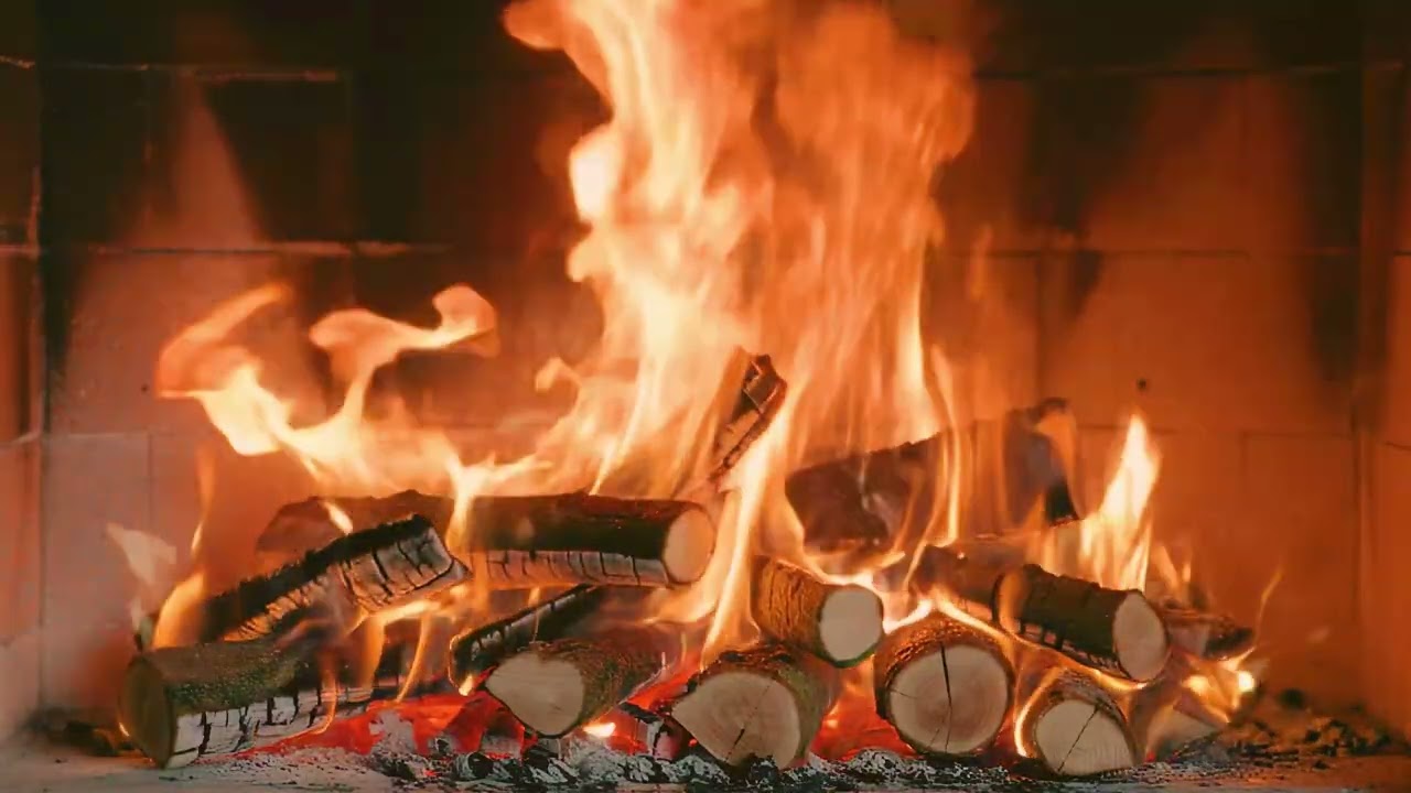 FIREPLACE (1 HOUR) l Live Wallpaper l Christmas Yule Log Ambience (No Music) l BACKGROUND l 벽난로 l 불멍