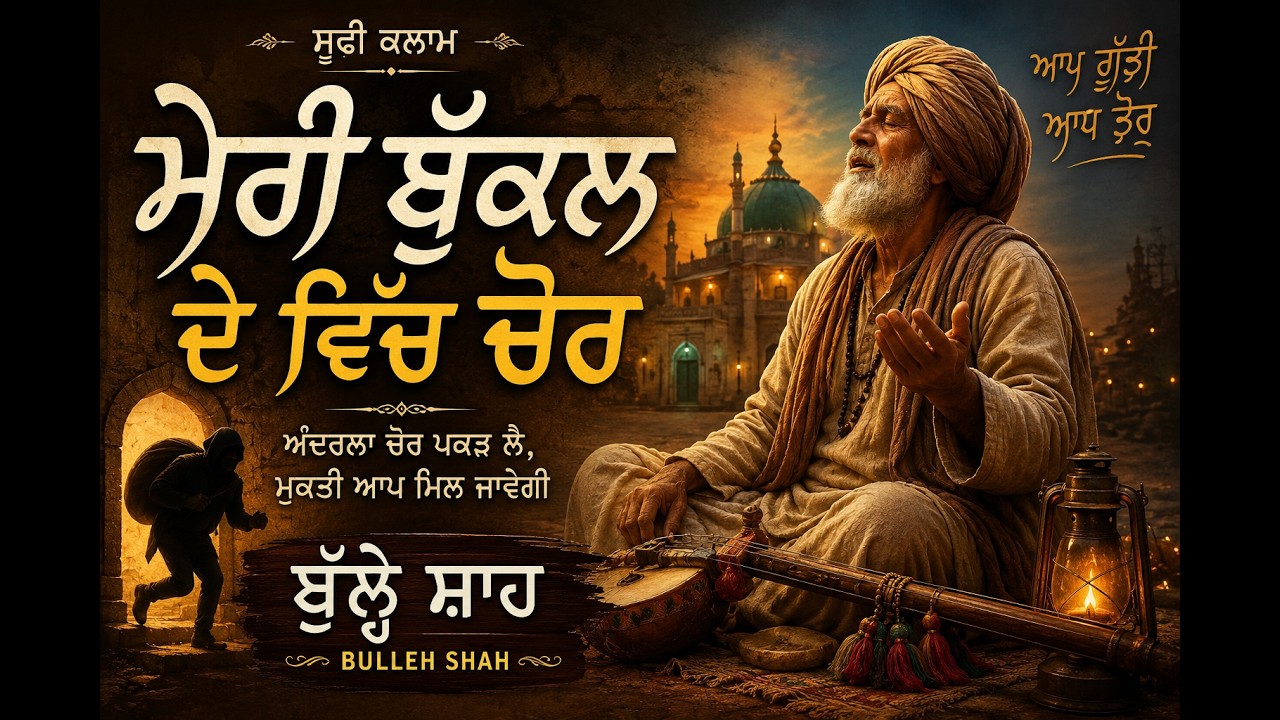 ਮੇਰੀ ਬੁੱਕਲ ਦੇ ਵਿੱਚ ਚੋਰ | Punjabi Sufi Kalam | Bulleh Shah | Mystical Kafi