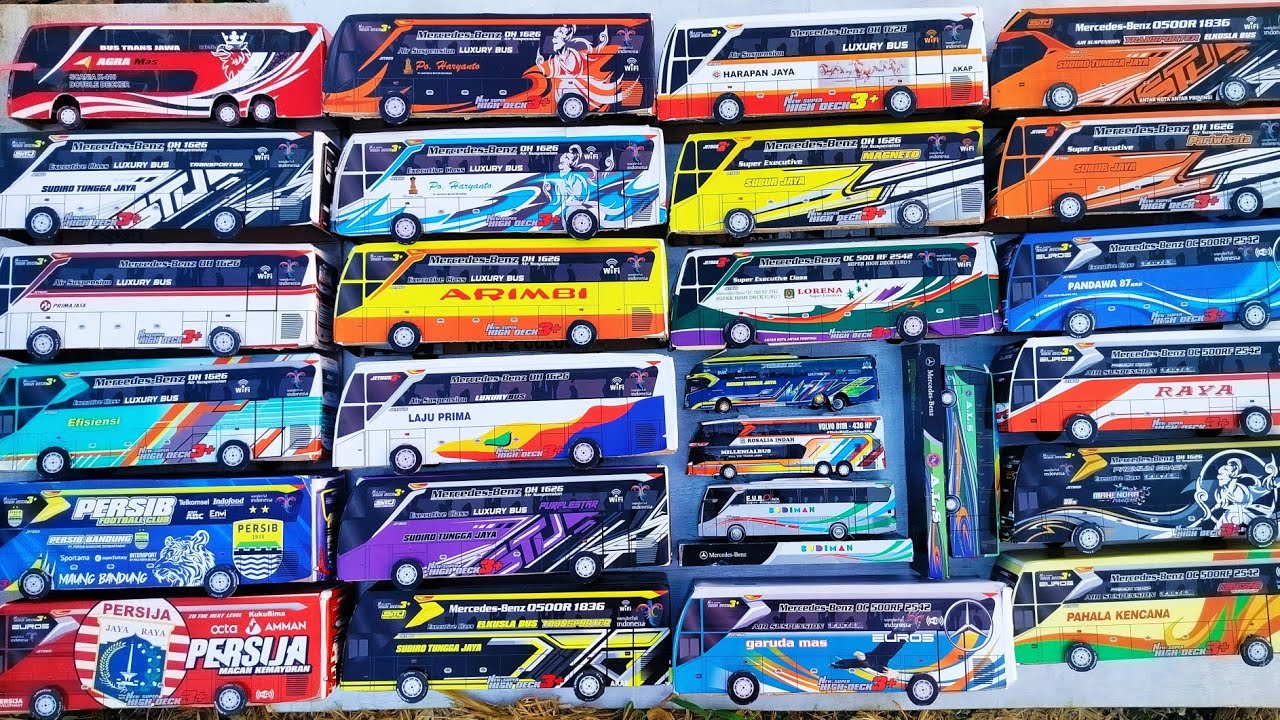 Bus Tolelet Persib dan Persija, bus STJ Draka, bus ALS, bus Pandawa 87, bus efisiensi, bus Budiman