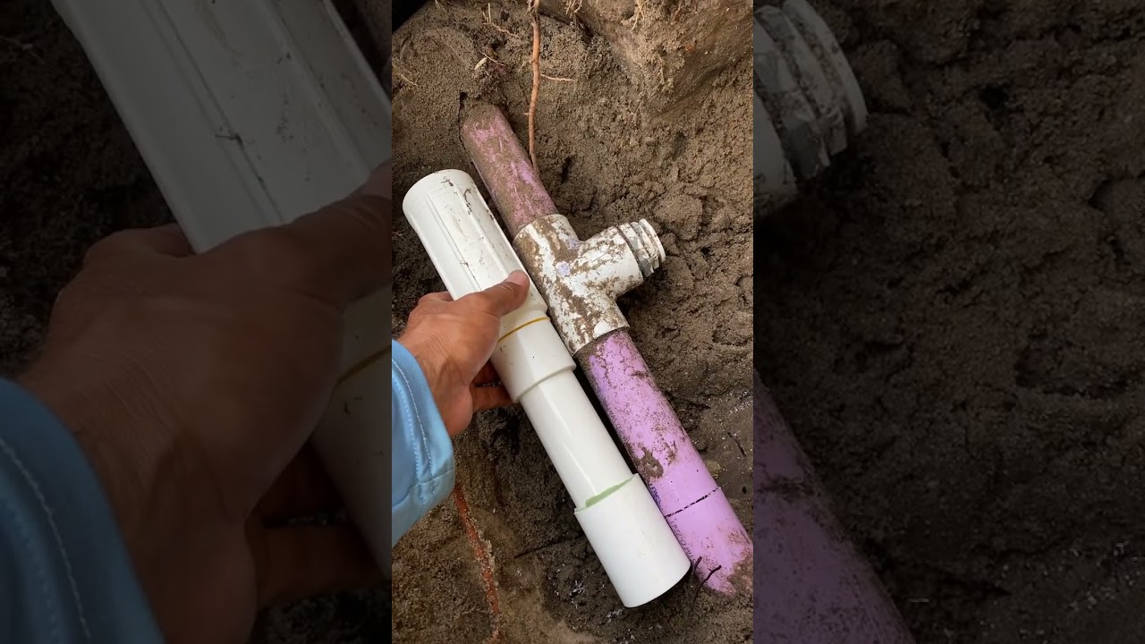 Fixing a broken pvc pipe
