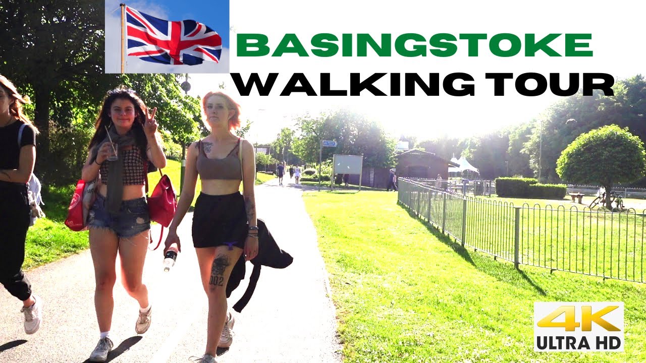 Basingstoke England walking tour, Tuesday - 21st June 2022 | Keep Walking 4K