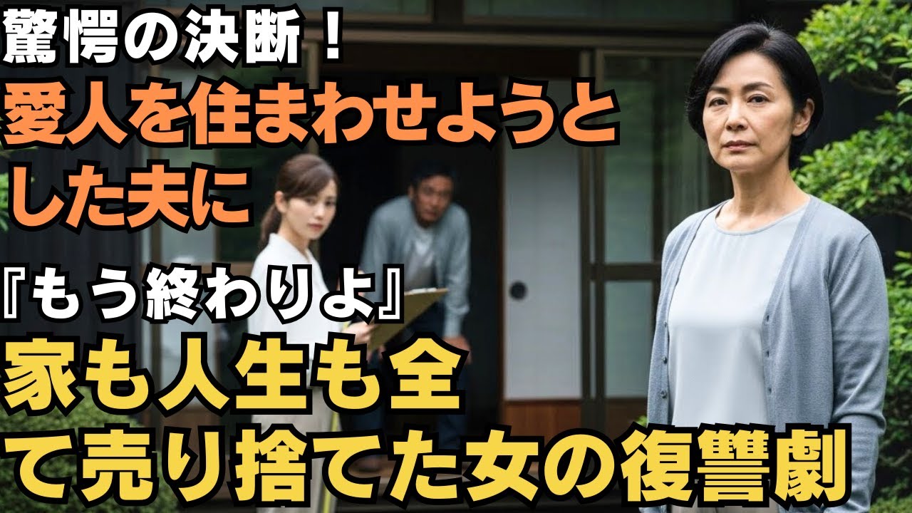 家庭内別居10年。夫が愛人を家に住まわせようとした日、私は家を売り払い、夫の荷物を全て庭に出して旅に出た。