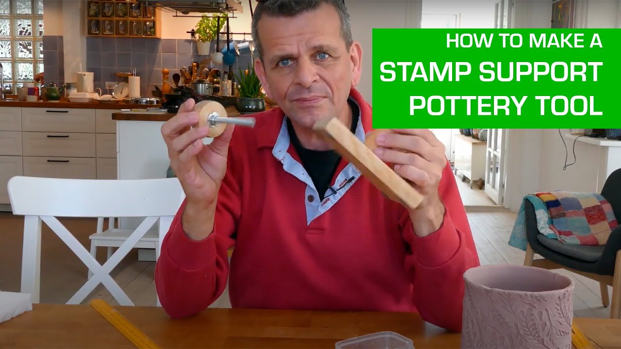 10.  Stamp Support Tool for Pottery