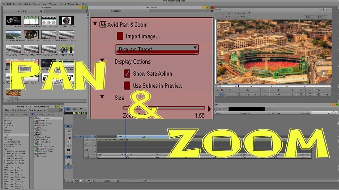 Tutorial de Avid Media Composer en Español - Usando Pan & Zoom - Para trabajar con imagenes