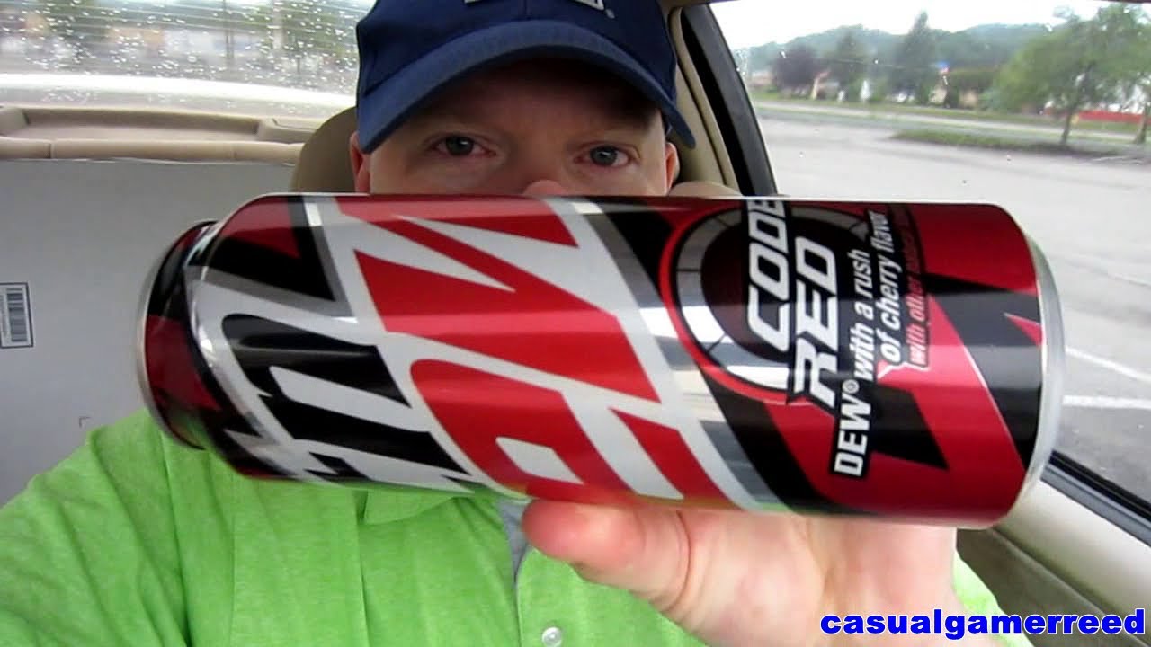 Reed Reviews Mountain Dew Code Red 24 oz Can