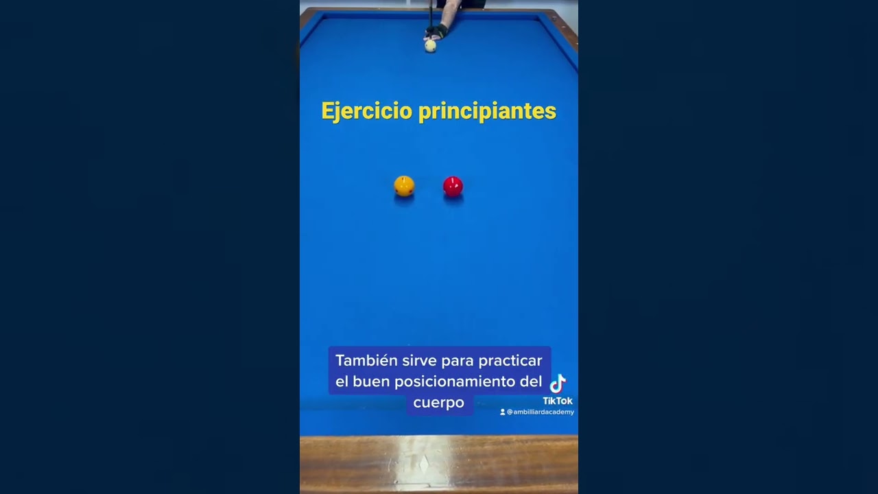 Clases de billar: ejercicio para principiantes