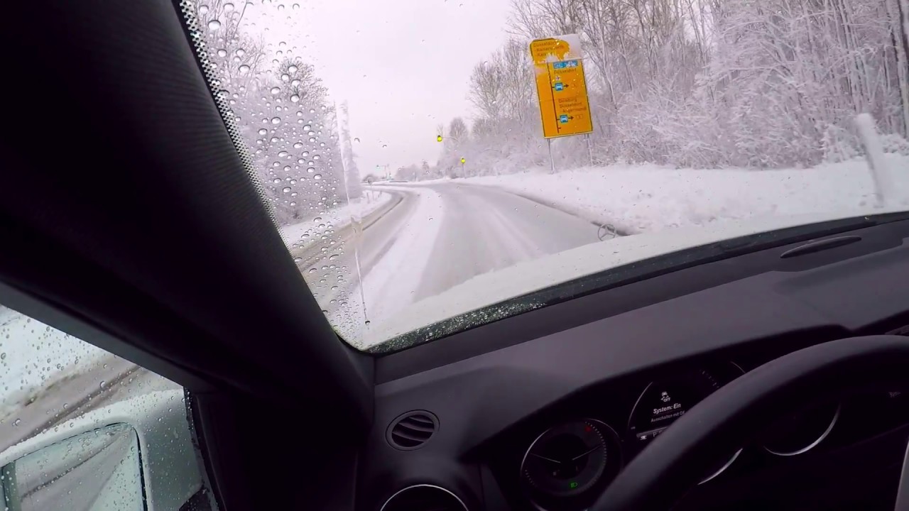 Mercedes-Benz C350 S204 - fahrt im Schnee | ESP An/Aus