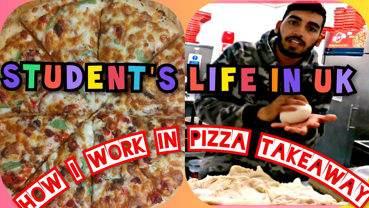How I work at Pizza Takeaway in UK . Student life vlog - Urdu / Hindi vlogs