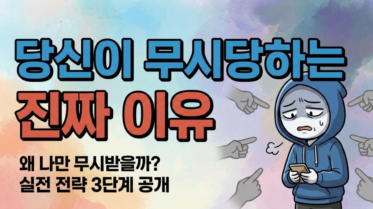 당신이 무시당하는 진짜 이유 '산소'가 되지 말고 '변수'가 되세요#심리학 #인간관계  #존재감 #무시당할때 #멘탈관리