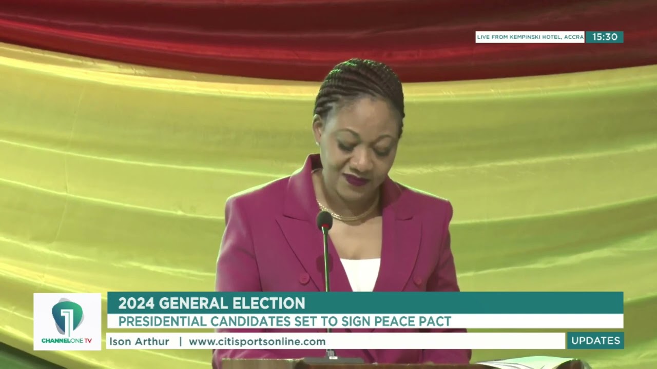 Jean Mensa Vows to Ensure Peaceful, Transparent Elections – Full Speech at Peace Pact Signing! 🇬🇭✍️