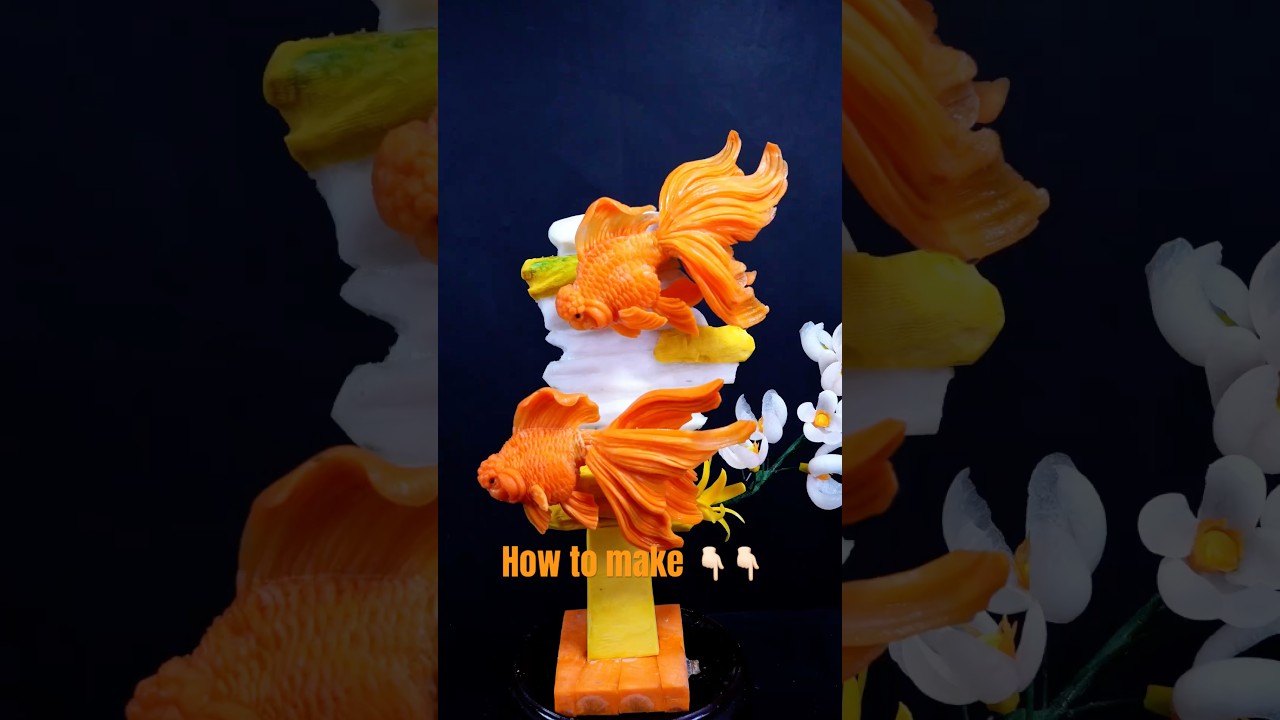 Fish carrot carving 
