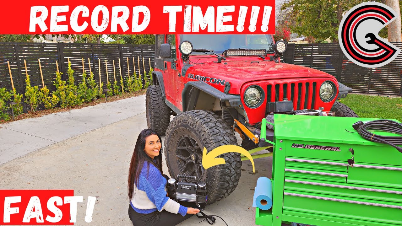 THE FASTEST OnBoard Air System TEST on 38 Inch Tires - Affordable Pump by Tozalazz