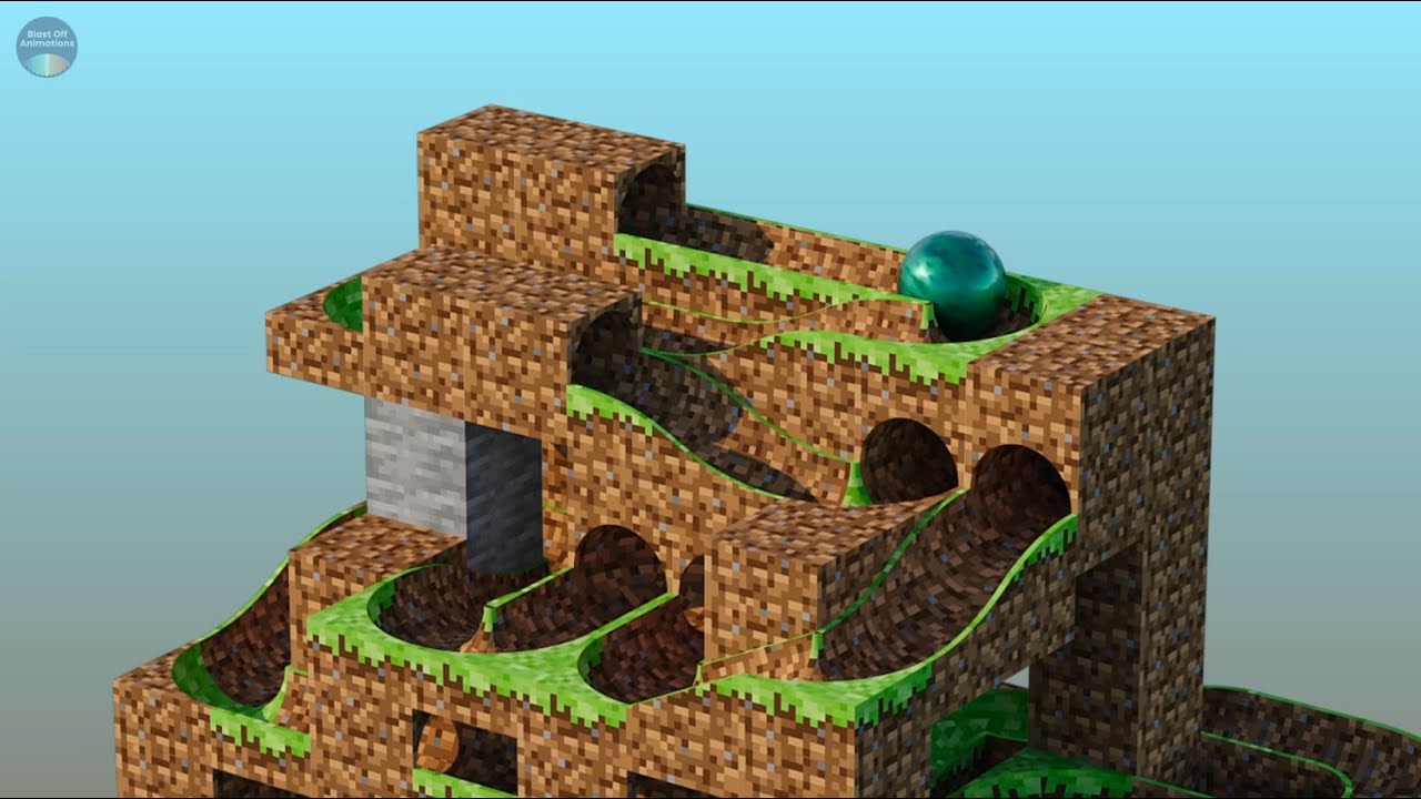 MINECRAFT Marble Run Tower Decent 1! 🟢 Epic Ender Pearl Decent 😱
