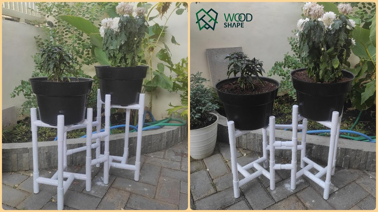 Make Double Stand Plant Flower with PVC Pipe | Diy Tutorial