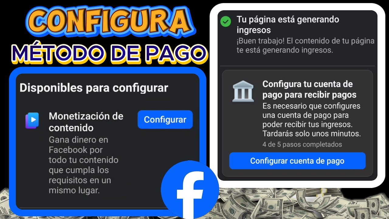 Cómo configurar cuenta de pago para recibir mis ingresos en facebook ✍️  Configura método de pago