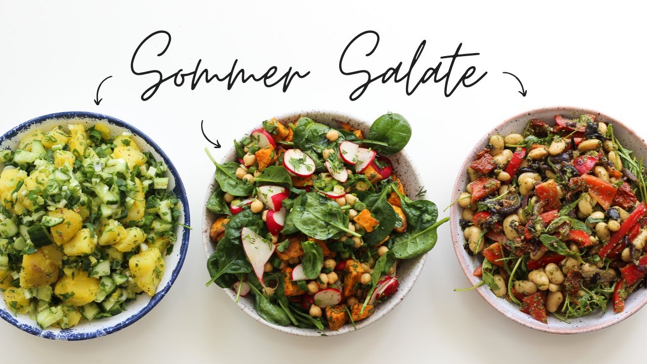 Ich zeige euch meine drei liebsten Salate | perfekte für den Frühling & Sommer