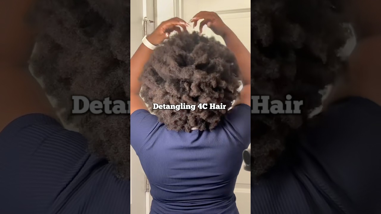 Detangling 4C hair #4chair #detanglingbrush #naturalhair #afro