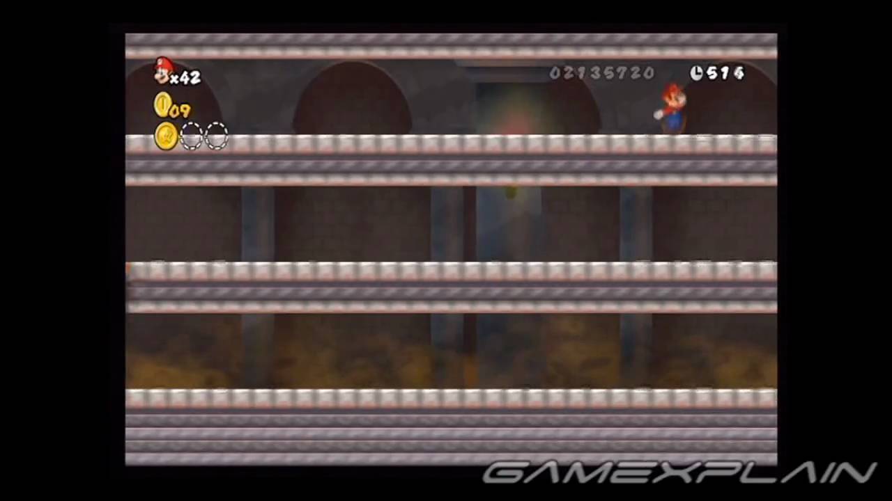 New Super Mario Bros. Wii Level 2 Castle 2 Star Coins