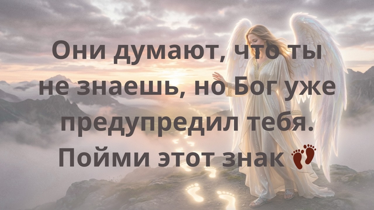 Они думают, что ты не знаешь, но Бог уже предупредил тебя. Пойми этот знак 👣
