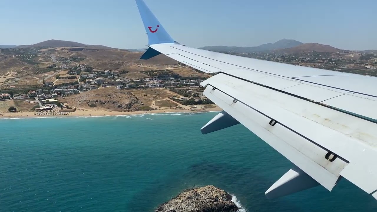 4K - Heraklion Int'l Airport 🇬🇷 Runway 27 Final Approach and Landing, TUI Boeing 737 MAX 8