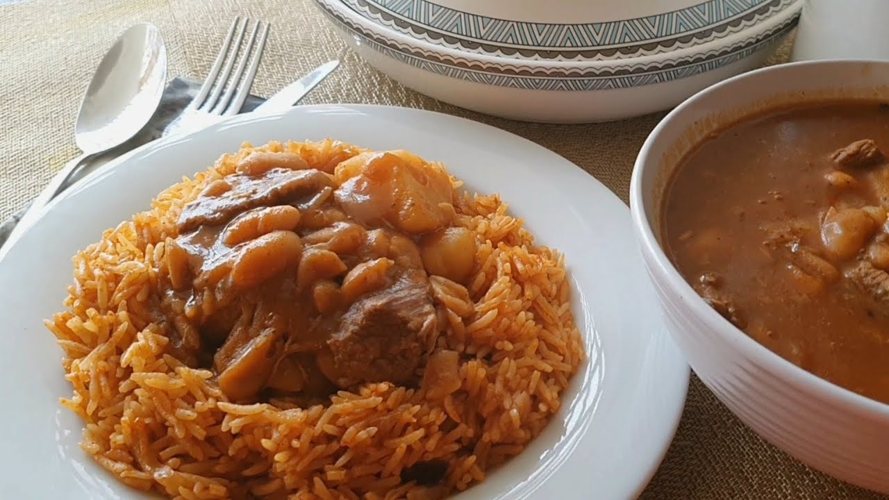 שעועית לבנה עם בשר - Beef &navy beans stew يخنة اللحم والفاصوليا