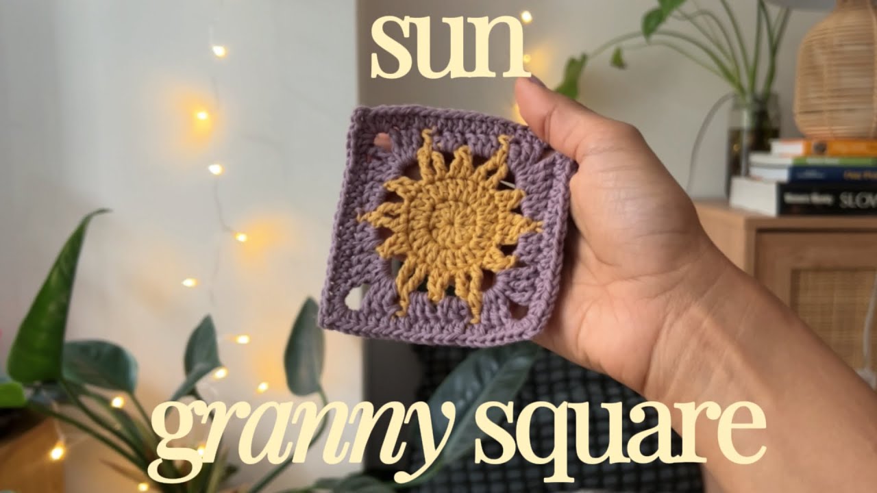 Sun Granny Square - Beginner Friendly Pattern and Tutorial - Step by Step 