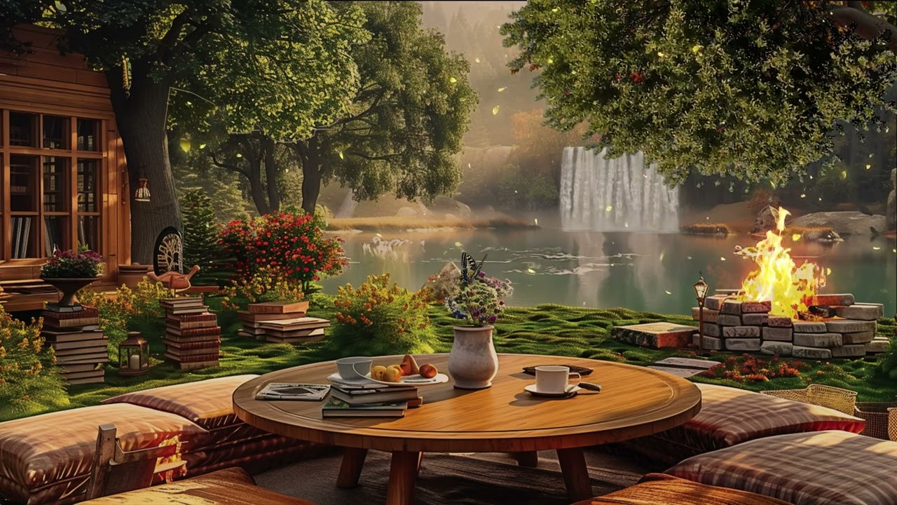 Warm Garden in the Spring Sunshine - Soothing Jazz Piano Music to Relax and Rest for a Happy Mood