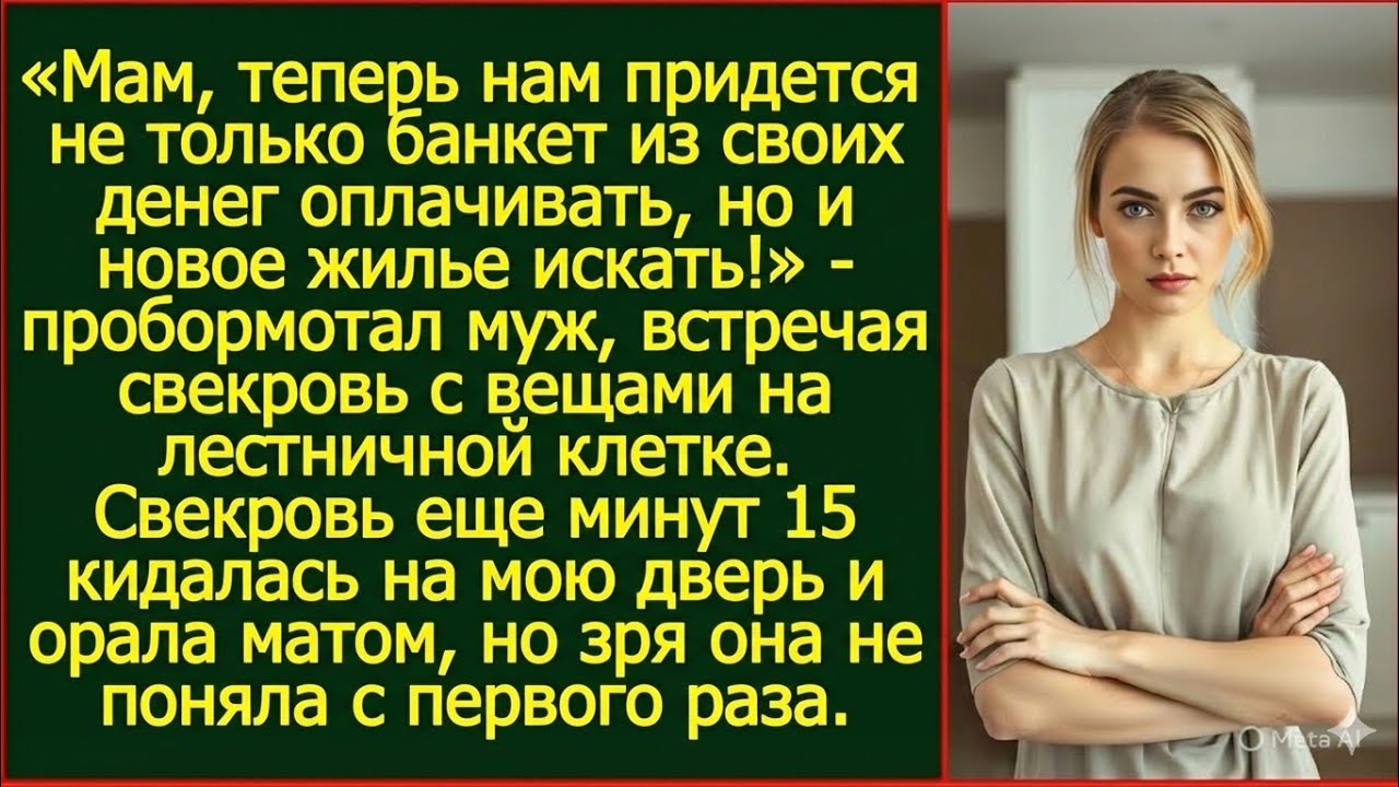 Мам, теперь нам придется не только банкет из своих денег оплачивать, но и новое жилье искать.