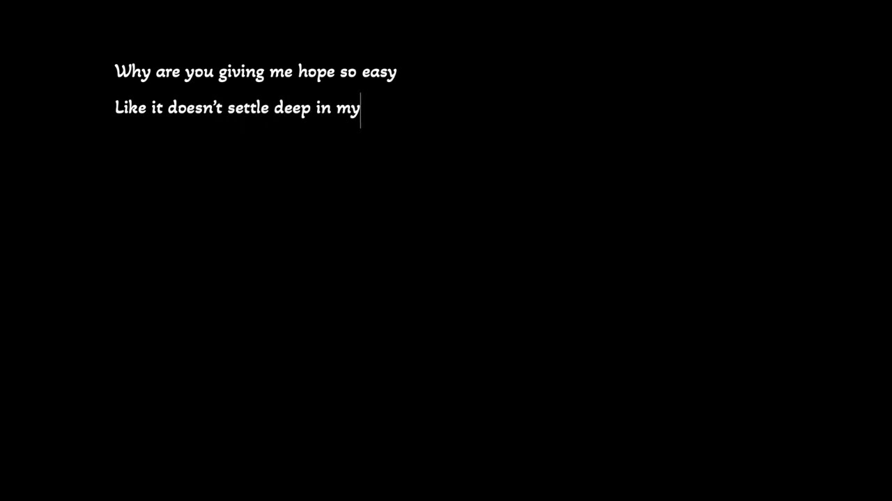 Are you feeling what I'm feeling? If it's nothing, let me go (lyric video)