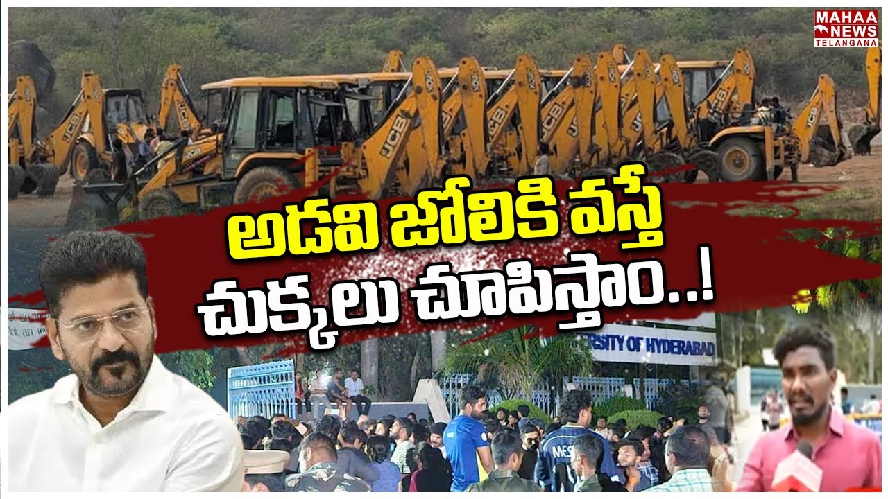 అడవి జోలికి వస్తే చుక్కలు చూపిస్తాం..! | HCU Students Warning To Congress Party | Mahaa Telangana