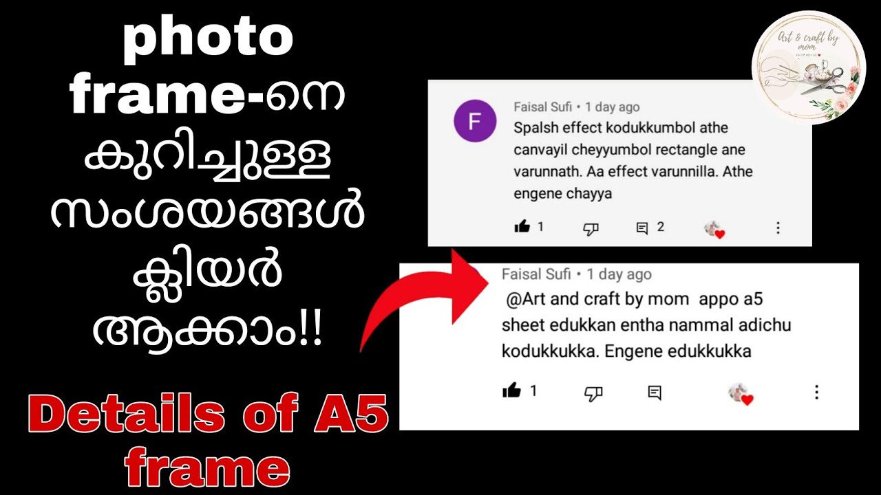 Details of A5 frame|photo frame making malayalam|photo frame editing|diy|art and craft by mom|Ep 30