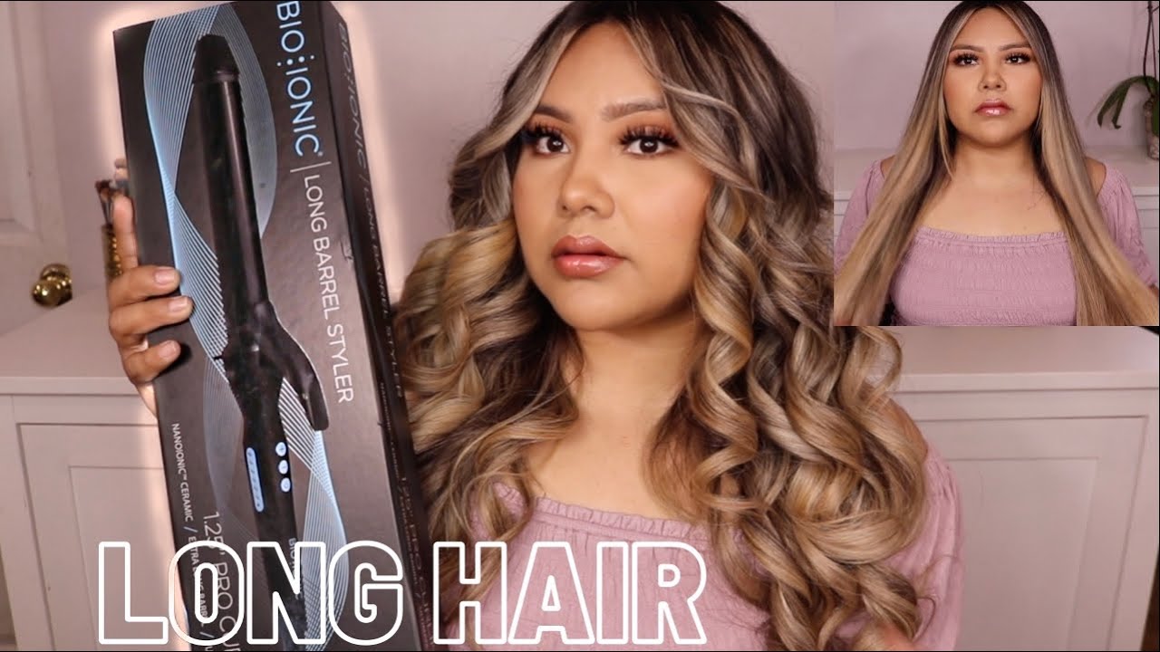 HOW TO CURL LONG HAIR || BIO IONIC HAIR CURLER  || REVIEW