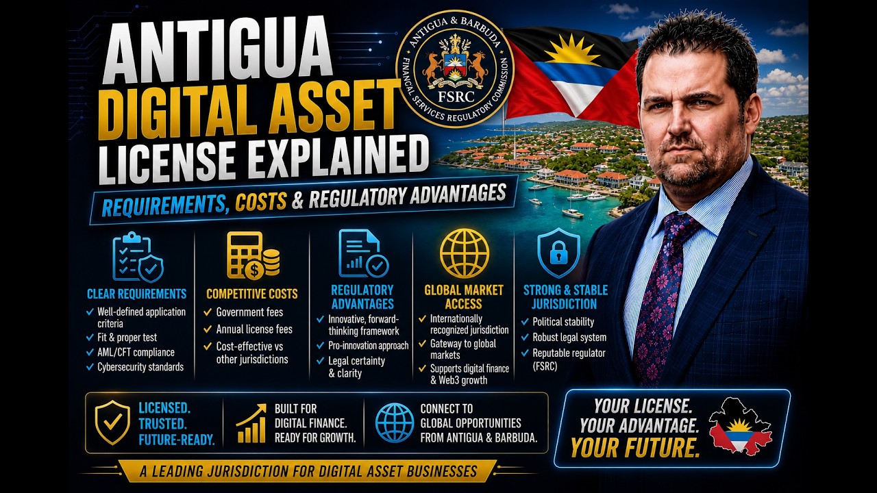 Antigua Digital Asset License Explained: Requirements, Costs & Regulatory Advantages | Adam Tracy