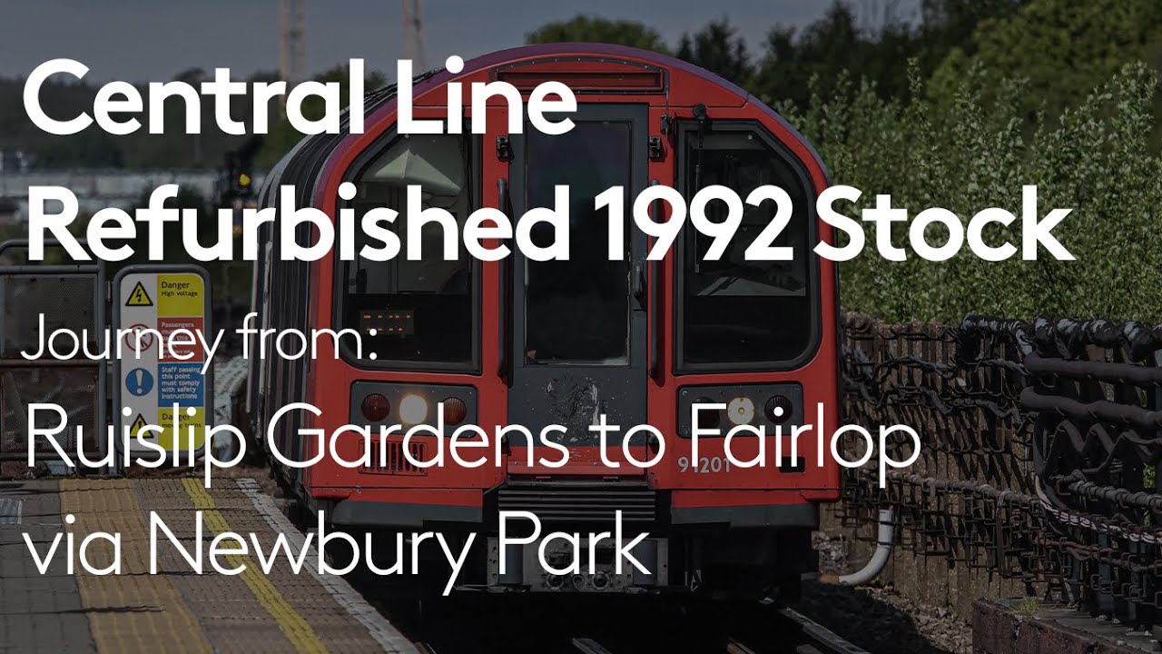 Central line - New refurbished train journey from Ruislip Gardens to Fairlop