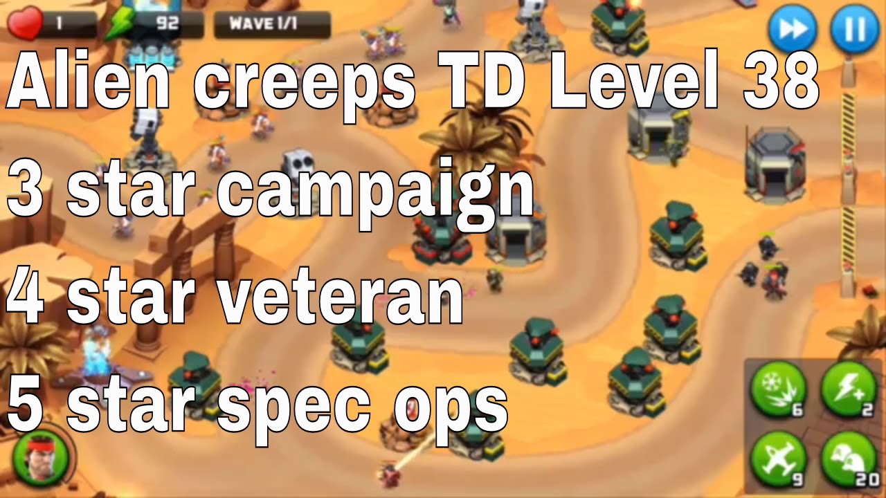 Alien Creeps TD Level 38 Without Any Extra Hero