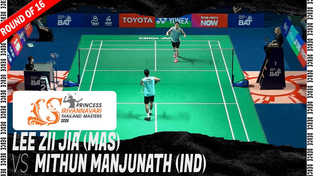 Lee Zii Jia vs Mithun Manjunath | Thailand Masters 2026 - R16