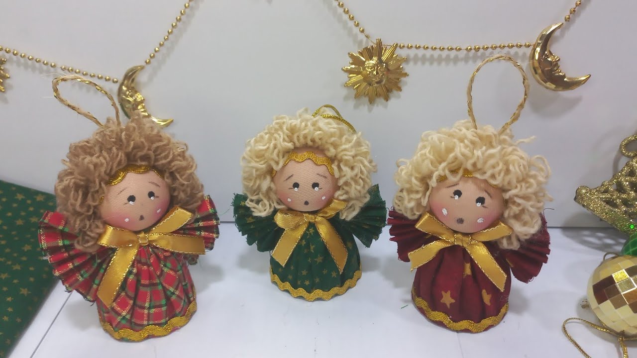 D.I.Y:  Bonequinha Anjinho Natal🌲🌲🌲🌲 feito com cx de ovo.
