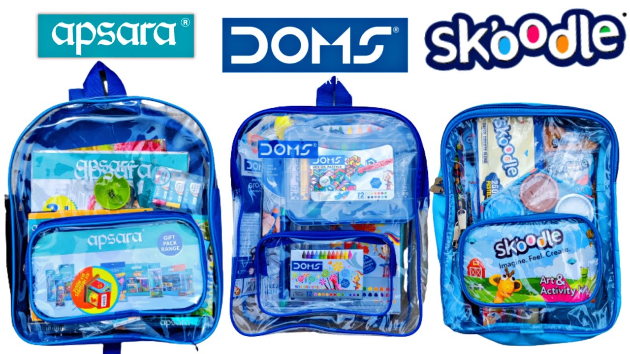 Doms Smart Kit vs Apasra My Bag Kit vs Skoodle Art & Activity Kit - Unboxing and Comparison