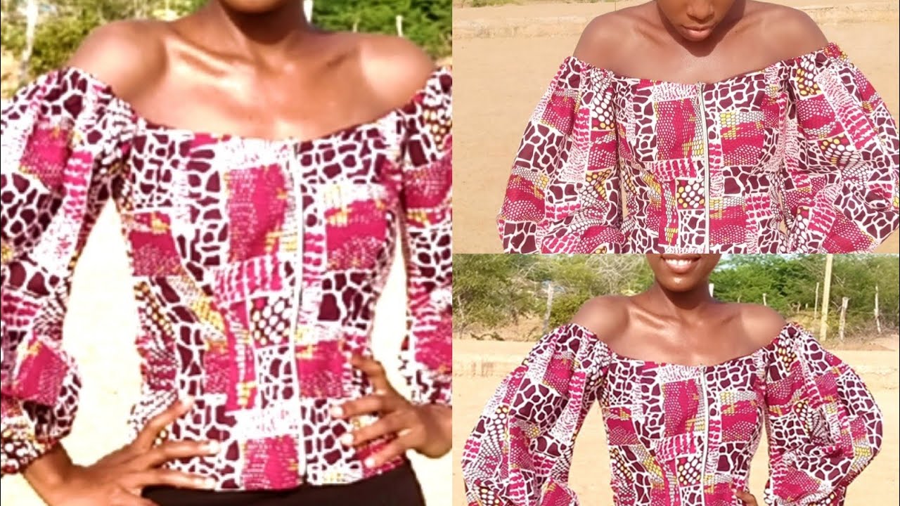 How to: Cut And Sew Bustier Top with a Front Zipper and Puffy Sleeves
