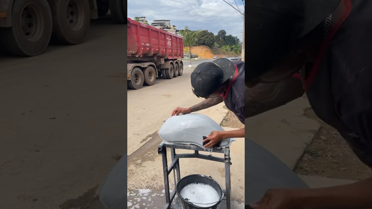 Pintura Cg Titan 98 (Parte 7) #foryou #shorts #pinturaautomotiva #motos #pintura #viral