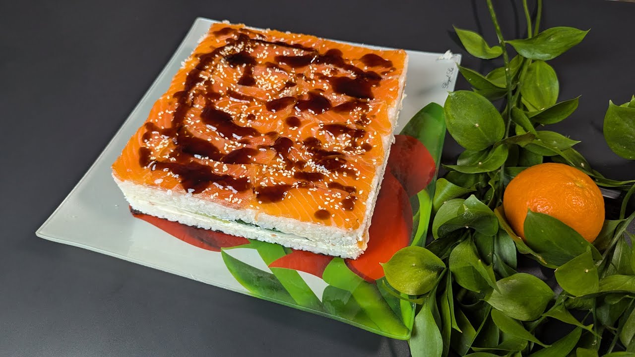Sushi Torte selbst gemacht  Schritt für Schritt Rezept