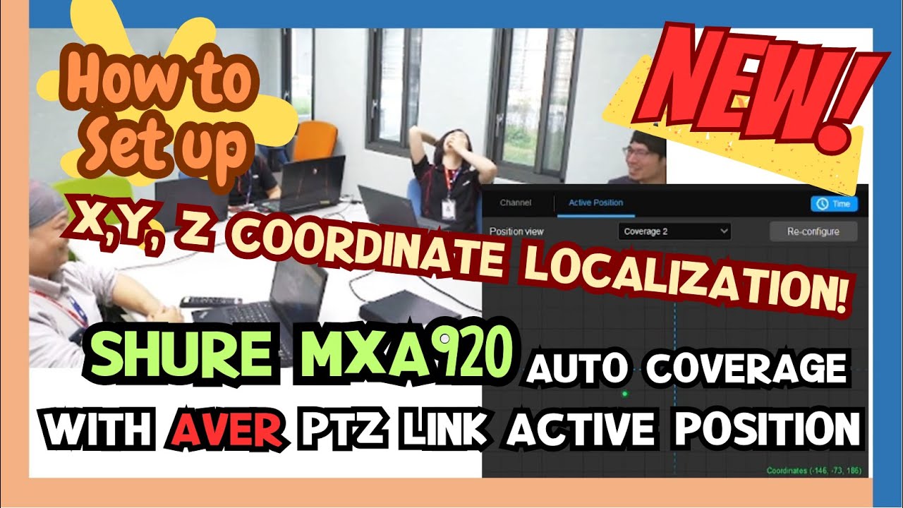 How to set up Shure MXA920 Automatic Coverage with AVer PTZ Link Active Position (XYZ coordinate)