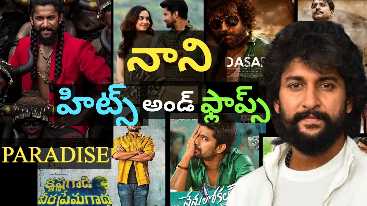 NANI HITS AND FLOPS TILL PARADISE | #naturalstarnani #hitsandflops #theparadise #viralvideo