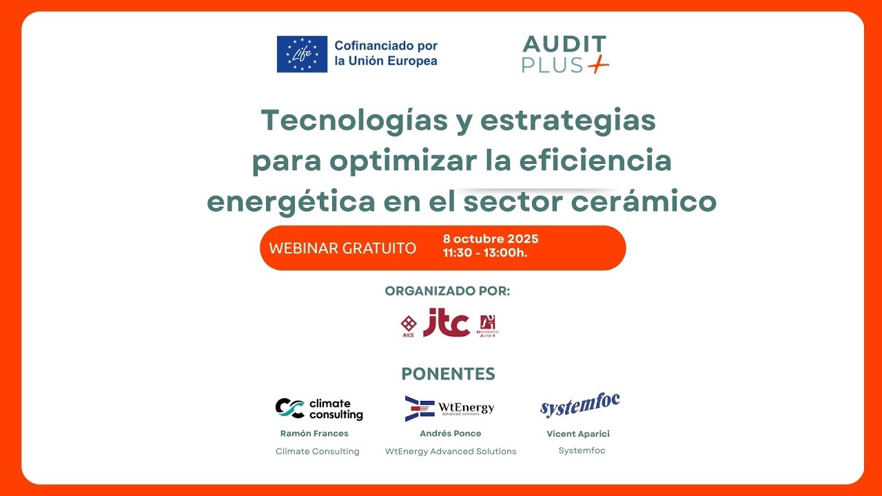 Webinar Tecnologías y estrategias para optimizar la eficiencia energética en el sector cerámico