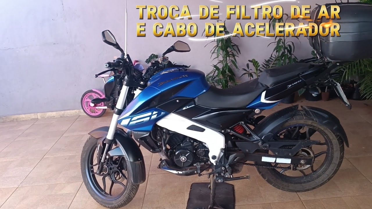 Bajaj Dominar 160. Troca de filtro de ar e cabo de acelerador. 77 mil km rodados. #bajajdominar