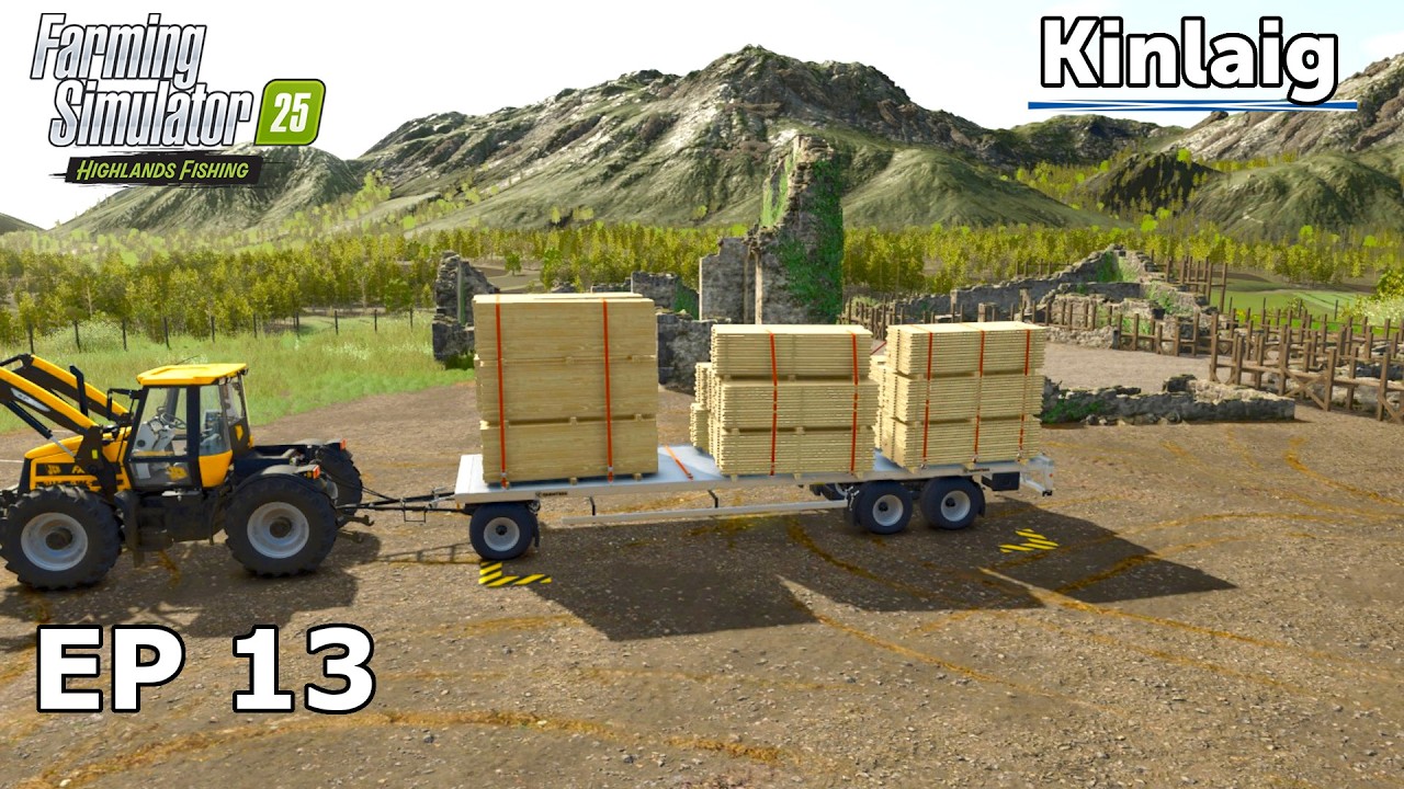 Megger Wood Load For The Castle! I Highlands Fishing Expansion Episode 13 - Farming Simulator 25
